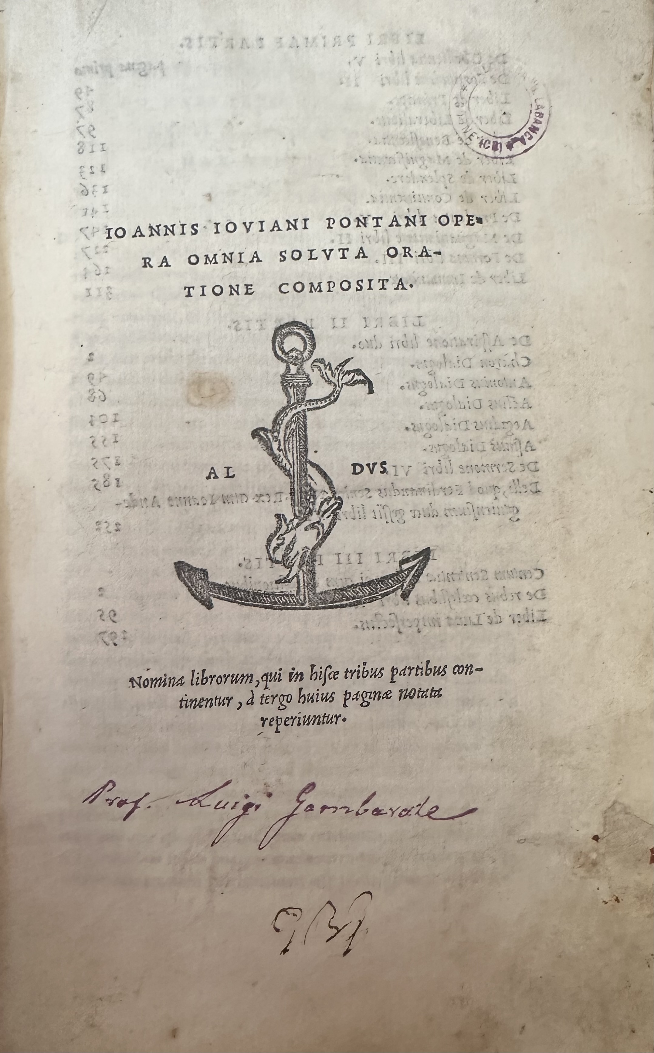 Ioannis Ioviani Pontani Opera Omnia