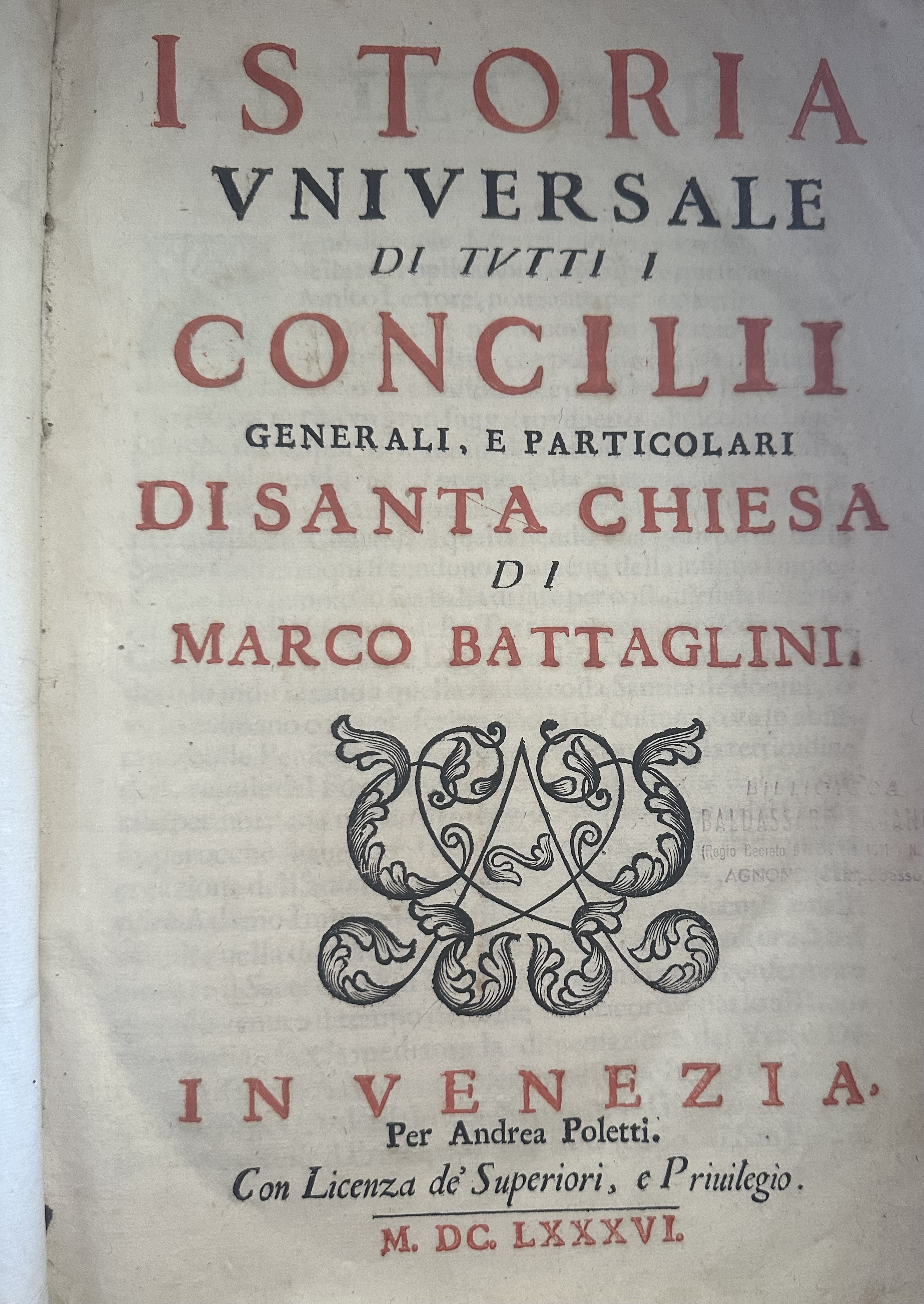 Istoria Universale Di Tutti I Concili Generali E Particolari