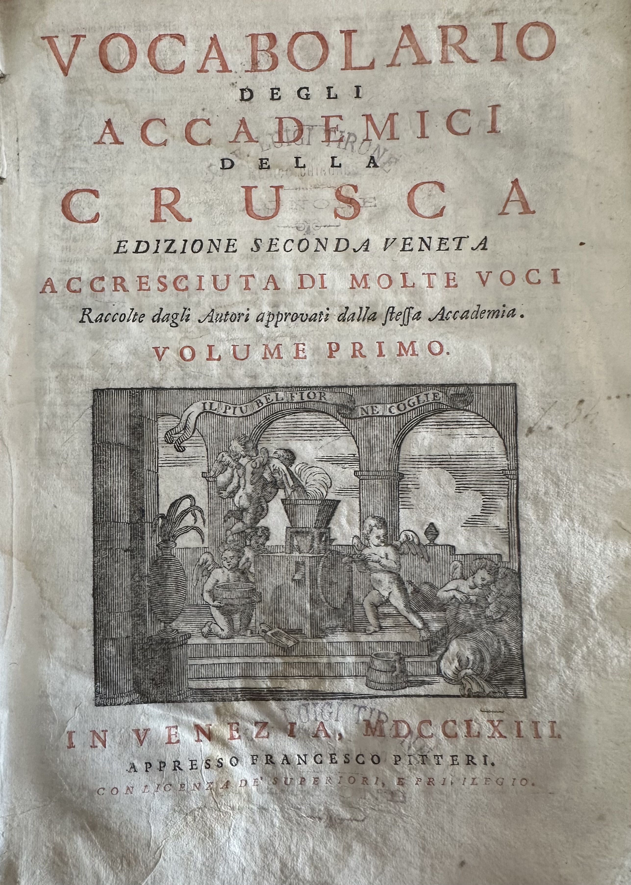 Vocabolario Degli Accademici Della Crusca