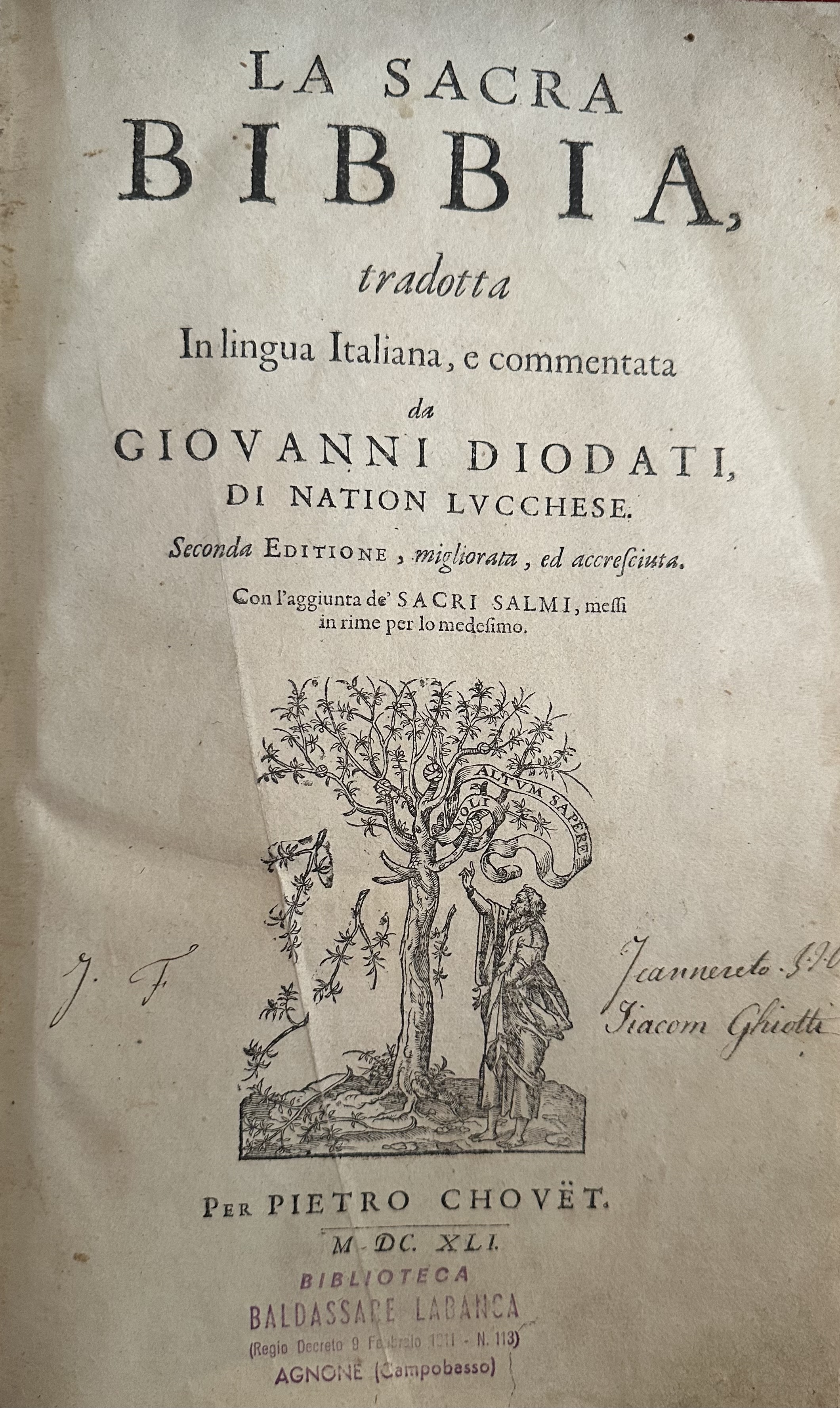 LA SACRA BIBBIA