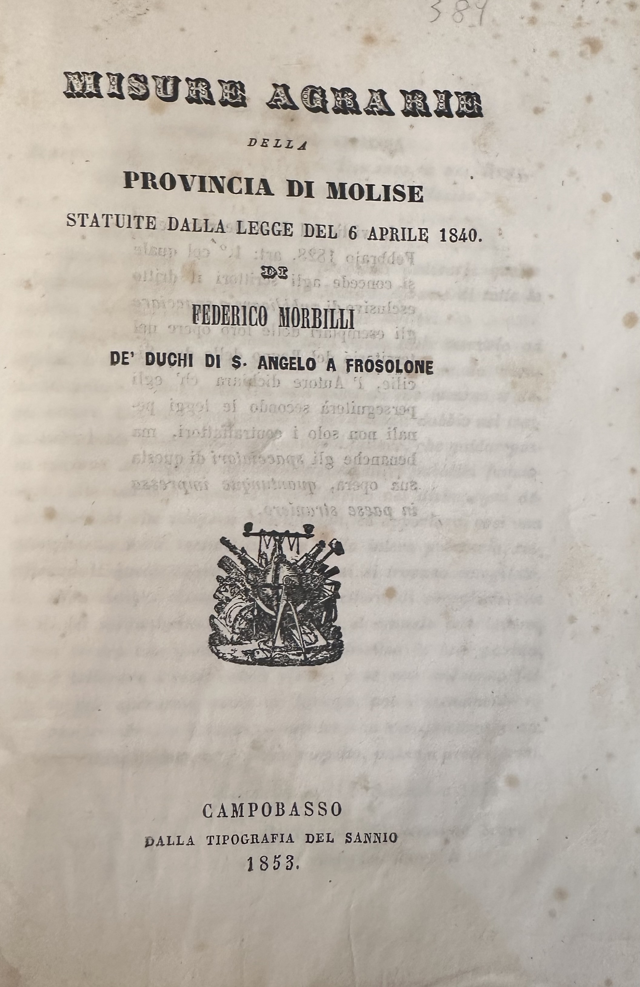 MISURE AGRARIE DELLA PROVINCIA DEL MOLISE