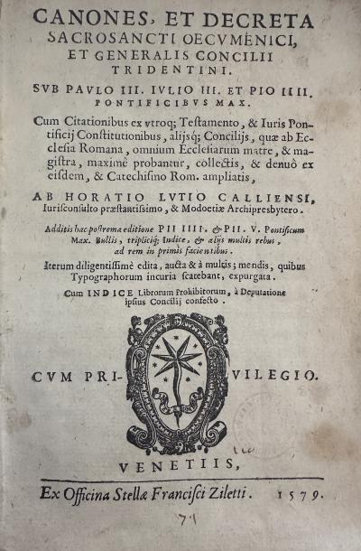 Canones Et Decreta Sacrosancti Oecumenici, Et Generalis Concilii Tridentini