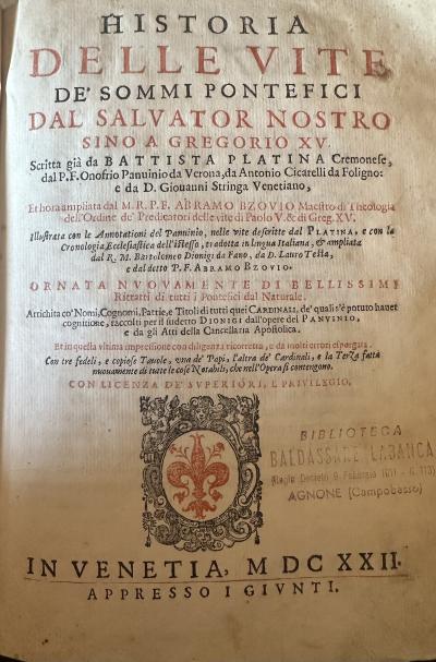 Historia Delle Vite De’ Sommi Pontefici