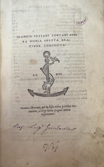 Ioannis Ioviani Pontani Opera Omnia