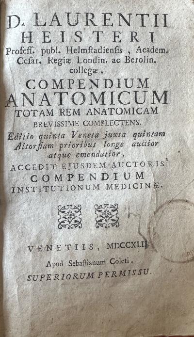 Compendium Anatomicum Totam Rem Anatomicam