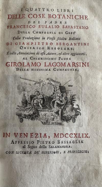 I Quattro Libri Delle Cose Botaniche