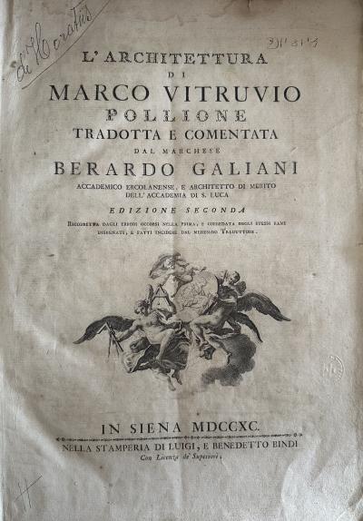 L’Architettura Di Marco Vitruvio Pollione